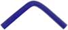 Blue Silicone Hose, 1/2" I.D. 90 degree Elbow, 6" Legs