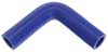 Blue Silicone Hose, 7/8" I.D. 90 degree Elbow, 4" Legs