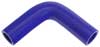 Blue Silicone Hose, 1" I.D. 90 degree Elbow, 4" Legs