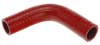 Red Silicone Hose, 1" I.D. 90 degree Elbow, 4" Legs