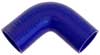 Blue Silicone Hose, 1 7/8" I.D. 90 degree Elbow, 4" Legs