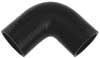 Black Silicone Hose, 2 1/4" ID 90 degree 4" Legs