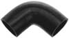 Black Silicone Hose, 2 1/2" I.D. 90 degree Elbow, 4" Legs