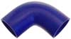 Blue Silicone Hose, 2 1/2" I.D. 90 degree Elbow, 4" Legs