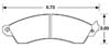 Hawk Brake Pad, Corvette, Cobra, Camaro w/1LE Option (D412)