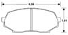 Hawk Brake Pad, 90-93 Mazda Miata Fronts (D525)