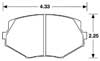 Hawk Brake Pad, 94-05 Mazda Miata Fronts (D635)