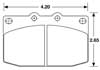 Hawk Brake Pad, 86-95 RX7 Turbo 4 Piston Front, (D331)