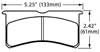 Hawk Brake Pad, AP CP8250, Wilwood Superlite Bridge Bolt