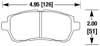 Hawk Brake Pad, 2011-19 Ford Fiesta, 11-14 Mazda 2 (D1454)