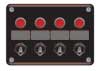 Switch Panel: 4 Accessory Switches with Pilot Lights & Boots