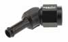 6AN Female to 8mm Barbed Adapter - Black - 45 degree