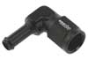 6AN Female to 8mm Barbed Adapter - Black - 90 degree