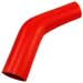 Red Silicone Hose, 2 x 1 1/2" 45 deg. Reducing Elbow