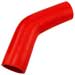 Red Silicone Hose, 2 1/4 x 2" 45 deg. Reducing Elbow