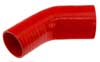 Red Silicone Hose, 3 1/2 x 3.00" 45 deg. Reducing Elbow