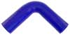 Blue Silicone Hose, 1 3/8 x 1 1/4" 90 deg. Reducing Elbow