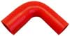 Red Silicone Hose, 1 1/2 x 2" 90 deg. Reducing Elbow