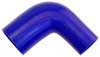 Blue Silicone Hose, 2 3/4" x 2.00" 90 deg. Reducing Elbow