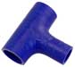 Blue Silicone T-Hose, 38mm (1.50") ID w/25mm (1") ID Branch