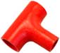 Red Silicone T-Hose, 38mm (1.50") ID w/25mm (1") ID Branch