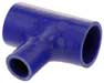 Blue Silicone T-Hose, 45mm (1.75") ID w/25mm (1") ID Branch