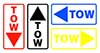Rectangular 4" Die-Cut Vinyl Tow Hook Decal