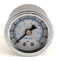 100psi Fuel Pressure Gauge 1/8 NPT Male