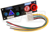 Cartek PDM Switch Panel 3x Black w Momentary, Fire, Isolator