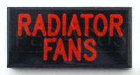 Dash Badge Identification Plate (Radiator Fans)