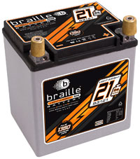 (B) Braille 12v AGM Racing Battery, 1380 CA, Right Pos