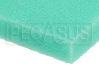 Air Filter Foam Sheet, Green (65 PPI Fine), 12 x 16 x 5/8