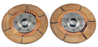Tilton 5.5" OT-3 Dual Clutch Discs, 1 std, 1 thn hub, 7/8x20