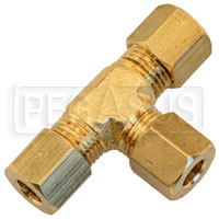 FireBottle Brass Tee for 1/4" Aluminum Tubing