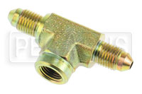 AN Tee with NPT Female Branch, Steel