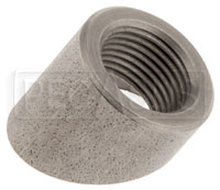 Mild Steel Weld Fitting for O2 Sensor, 45 Degree Angled