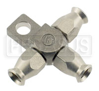 3AN Hose End Tee with Locating Lug, Stainless Steel