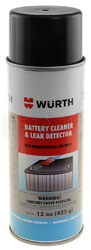 Battery Post Cleaner and Leak Detector by Wurth, 15 oz