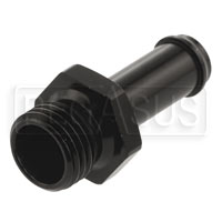 M14 x 1.5mm Male to 3/8 Hose Barb, Black Aluminum