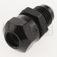 3/8 Female Hose Barb to 6AN Male Adapter, Black Aluminum