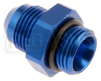 AN920 AN Male to O-Ring Boss Adapter - Straight, Alum., Blue