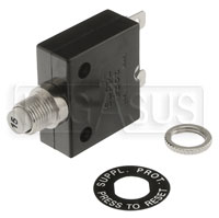 1/4" Quick Connect Push Button Circuit Breaker, 15 amp