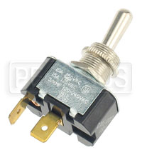 Toggle Switch, SPST Momentary On, Push-On Terminals