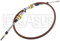 Push-Pull Cable with Bulkhead Ends, 1/4-28 Thread
