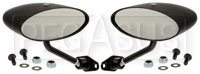Club Series Elliptical Flat Lens Mirrors, Nylon, Pair
