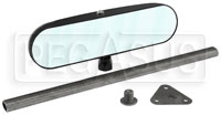 SPA Center Sports Car Mirror, Unfinished Stem, Flat Lens