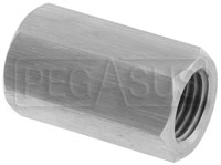 3/8-24 Inverted Flare Female-Female Union, Stainless Steel