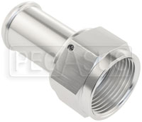 Silver Aluminum 1.0" Barbed Hose End, 16AN Female, Straight
