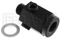 M12 x 1.5 PTFE Coated Steel Extension with 1/8 NPT Ports