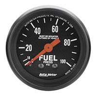 Z Series 2 inch Fuel Pressure Gauge, 100psi